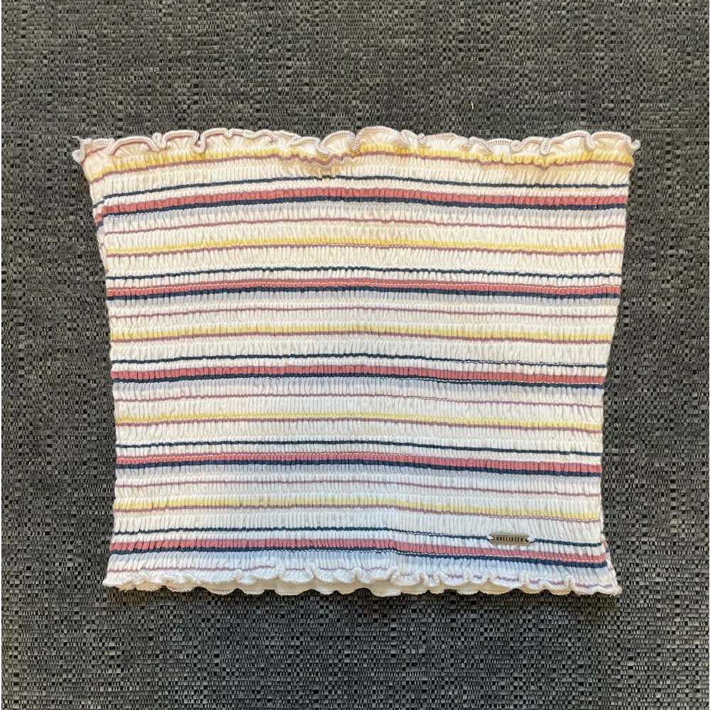 Hollister stripped cropped tube top